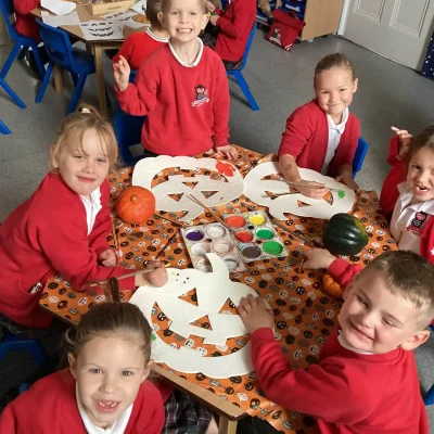 kids during art activity